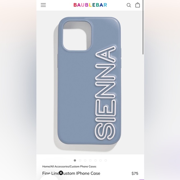 Fine Line BaubleBar Custom iPhone 15 Pro Max Case - Picture 1 of 3